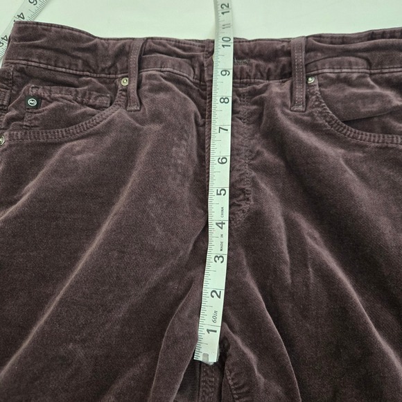 AG Adriano Goldschmied Stevie High Rise Ankle Corduroy 27R USA Made Plum 27x28 - Picture 7 of 11